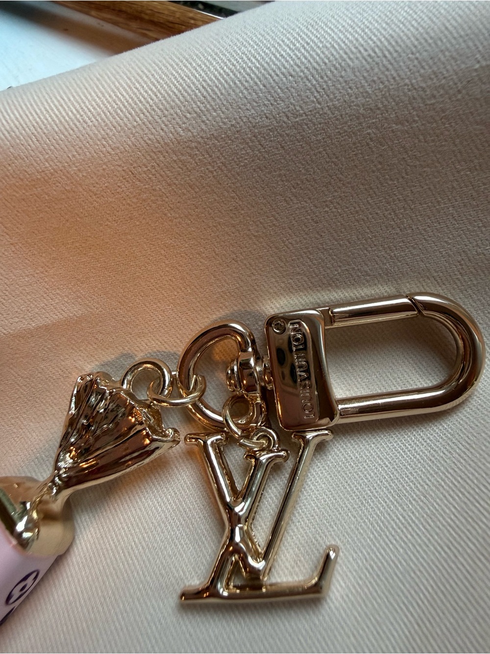 Pink Monogram Candy Charm Keychain - - Picture 2 of 3